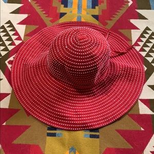 🛑 SOLD white stitching sun hat 🏖